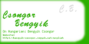 csongor bengyik business card